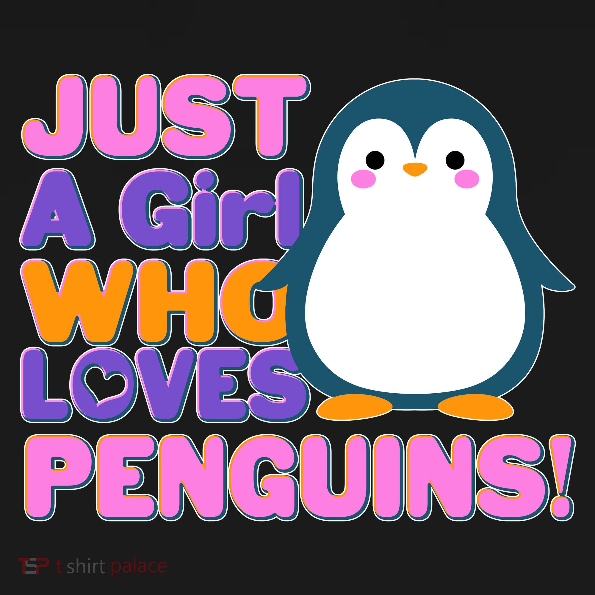 Cute Just A Girl Who Loves Penguins Kids Sweatshirt