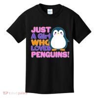 Cute Just A Girl Who Loves Penguins Kids T-Shirt thumb 0