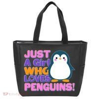Cute Just A Girl Who Loves Penguins Tote Bag thumb 0
