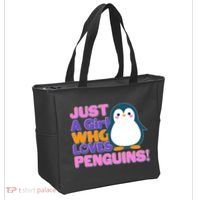 Cute Just A Girl Who Loves Penguins Tote Bag thumb 2