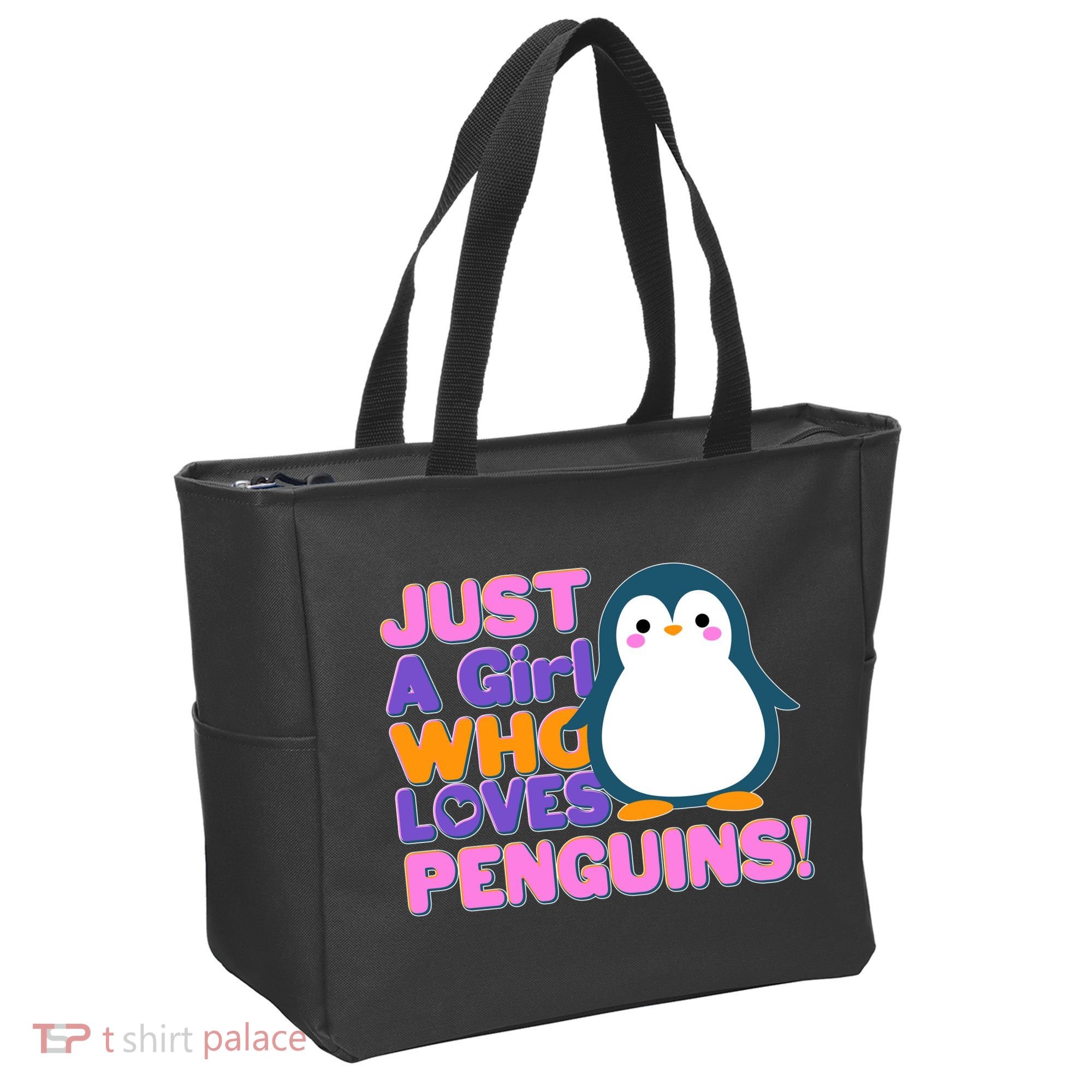 Cute Just A Girl Who Loves Penguins Tote Bag