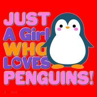 Cute Just A Girl Who Loves Penguins Santa Hat thumb 1