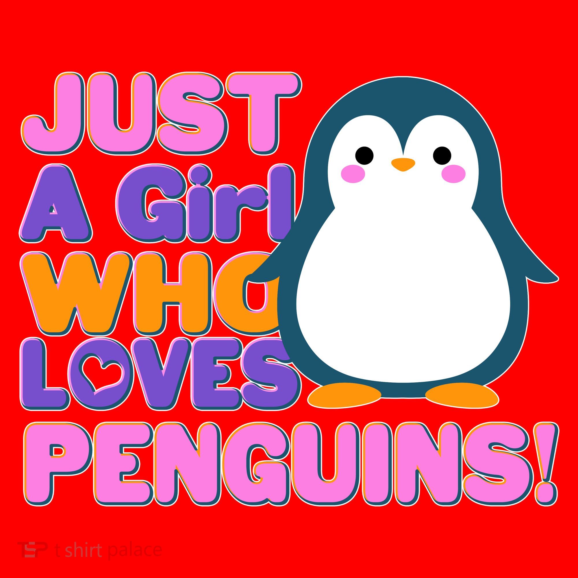 Cute Just A Girl Who Loves Penguins Santa Hat