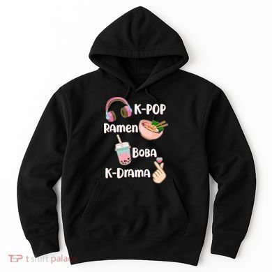 Cute K-Pop Raman Boba K-Drama Hoodie