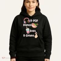 Cute K-Pop Raman Boba K-Drama Hoodie thumb 5