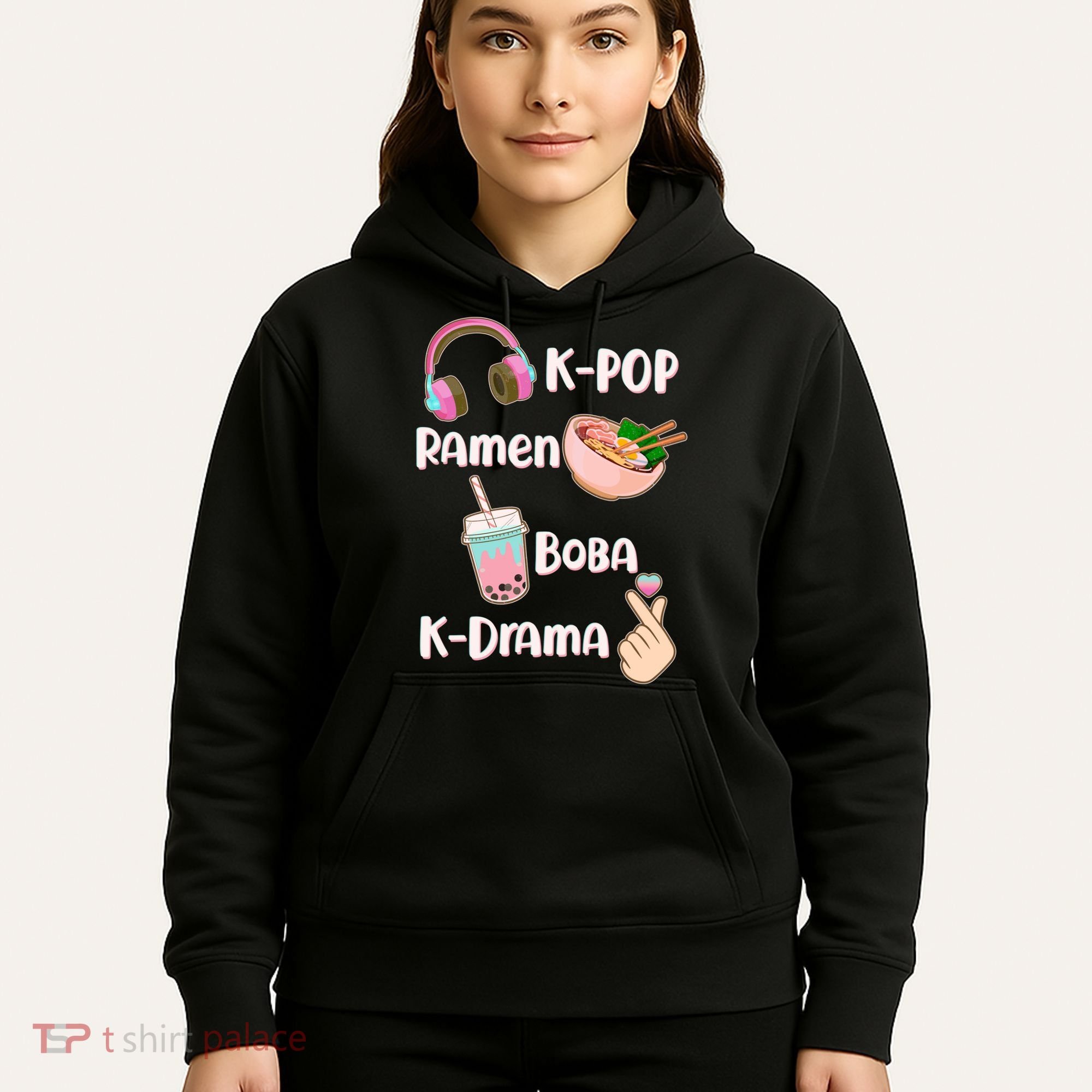 Cute K-Pop Raman Boba K-Drama Hoodie