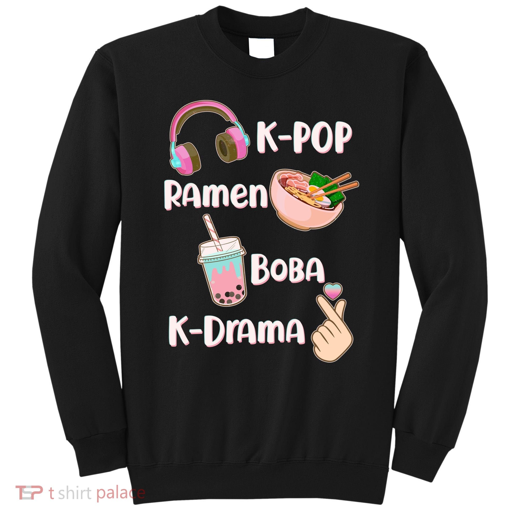 Cute K-Pop Raman Boba K-Drama Sweatshirt