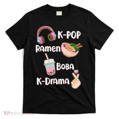 Cute K-Pop Raman Boba K-Drama T-Shirt