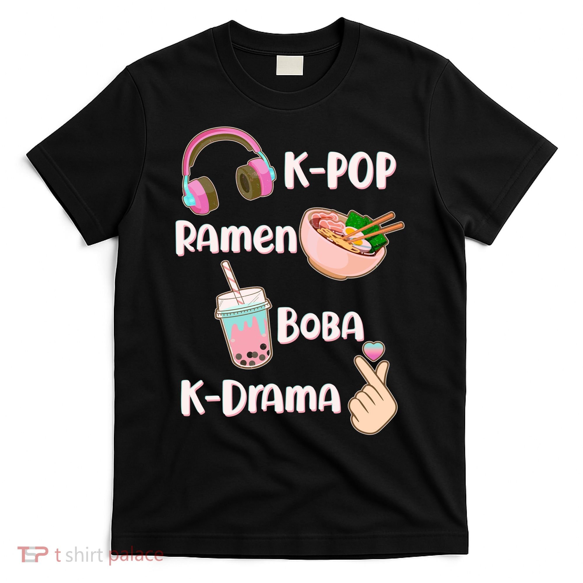 Cute K-Pop Raman Boba K-Drama T-Shirt
