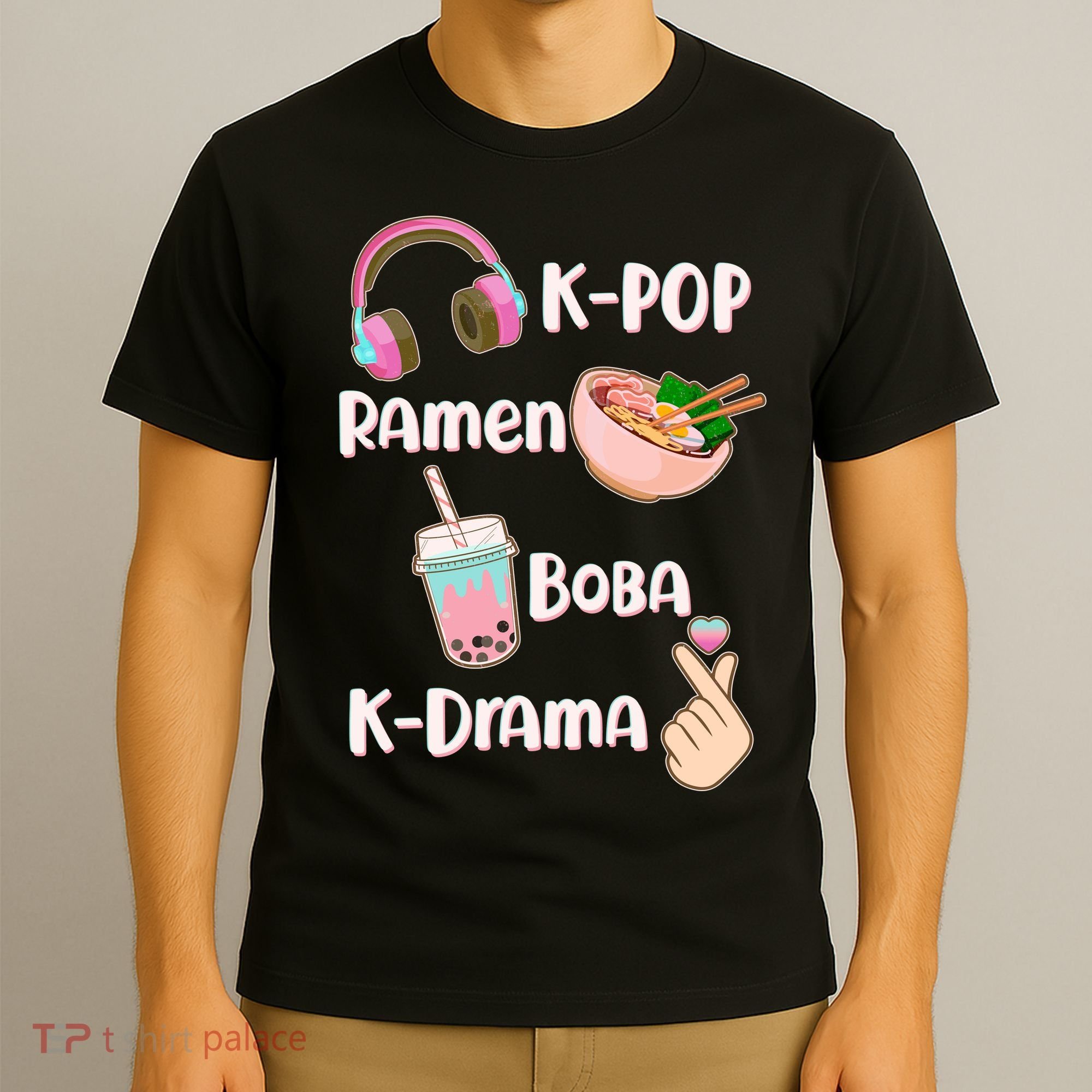 Cute K-Pop Raman Boba K-Drama T-Shirt