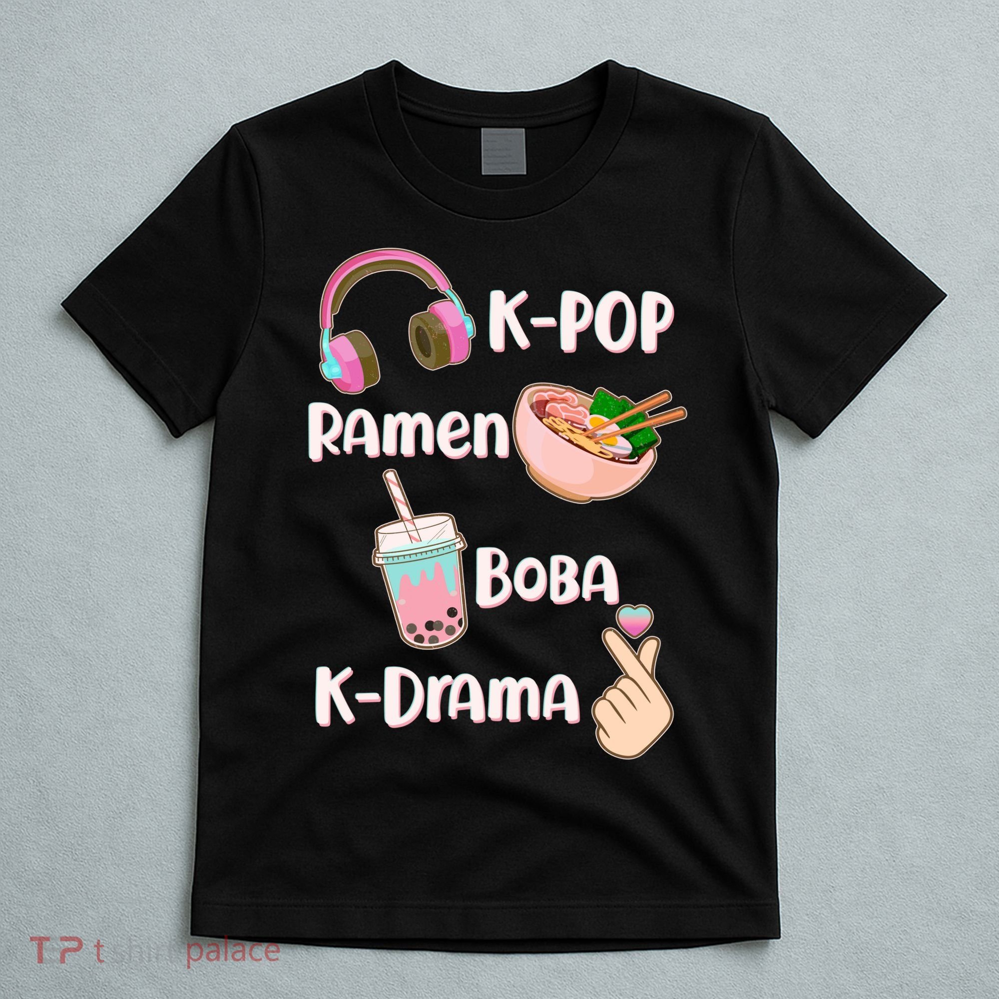 Cute K-Pop Raman Boba K-Drama T-Shirt