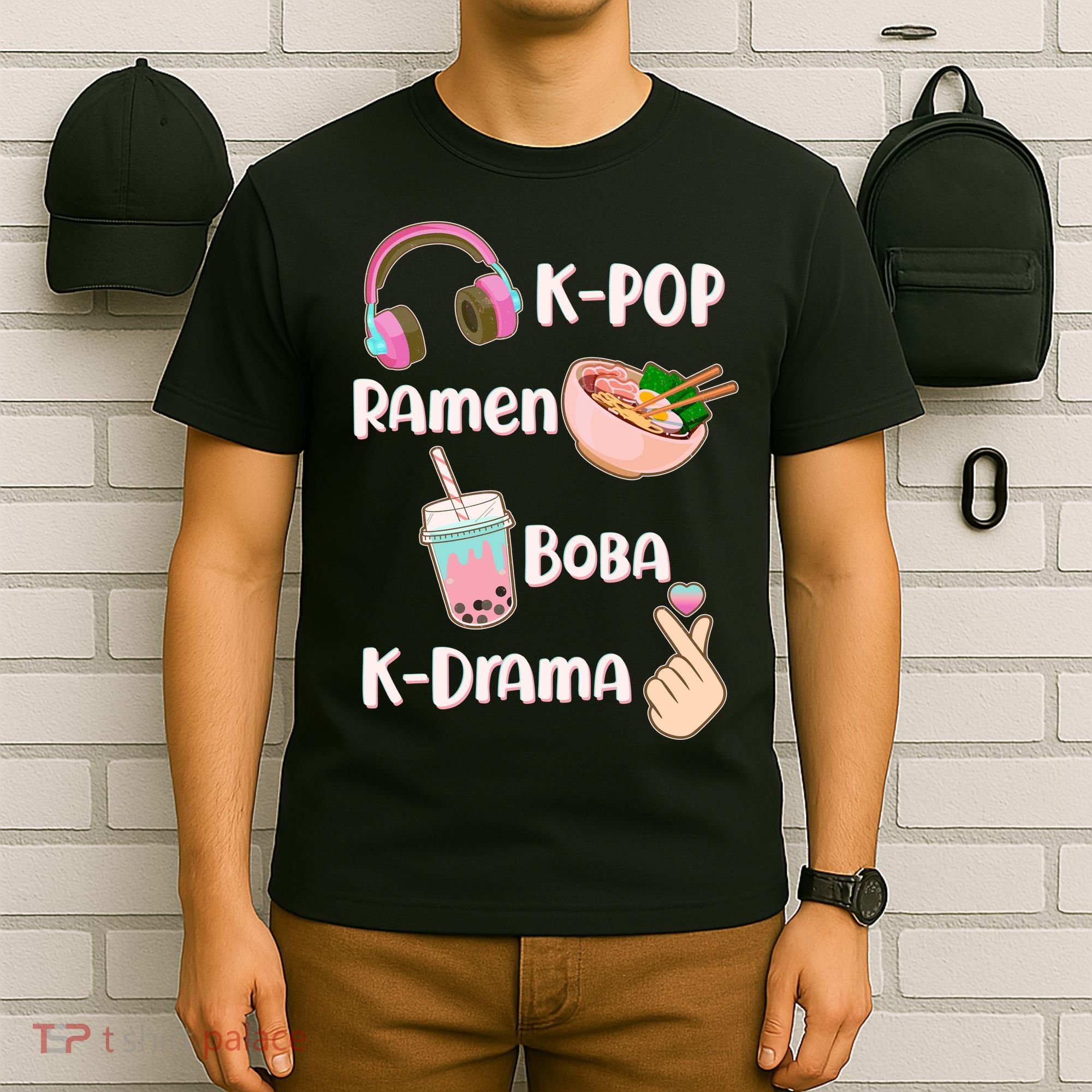 Cute K-Pop Raman Boba K-Drama T-Shirt