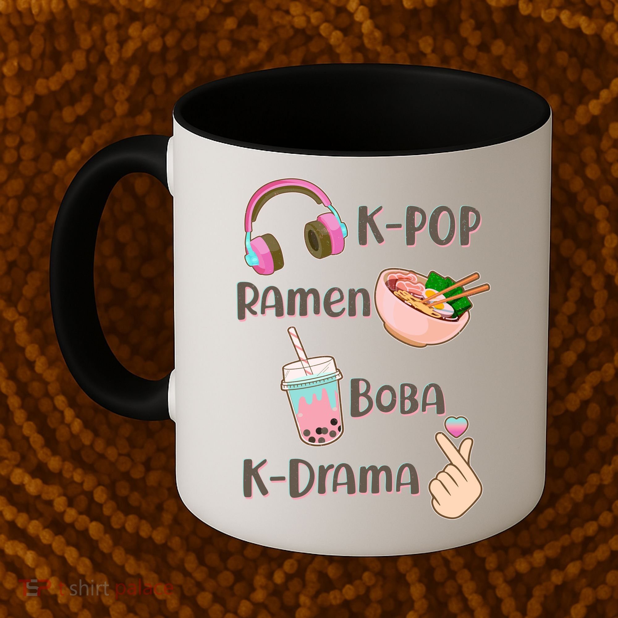 Cute K-Pop Raman Boba K-Drama Coffee Mug