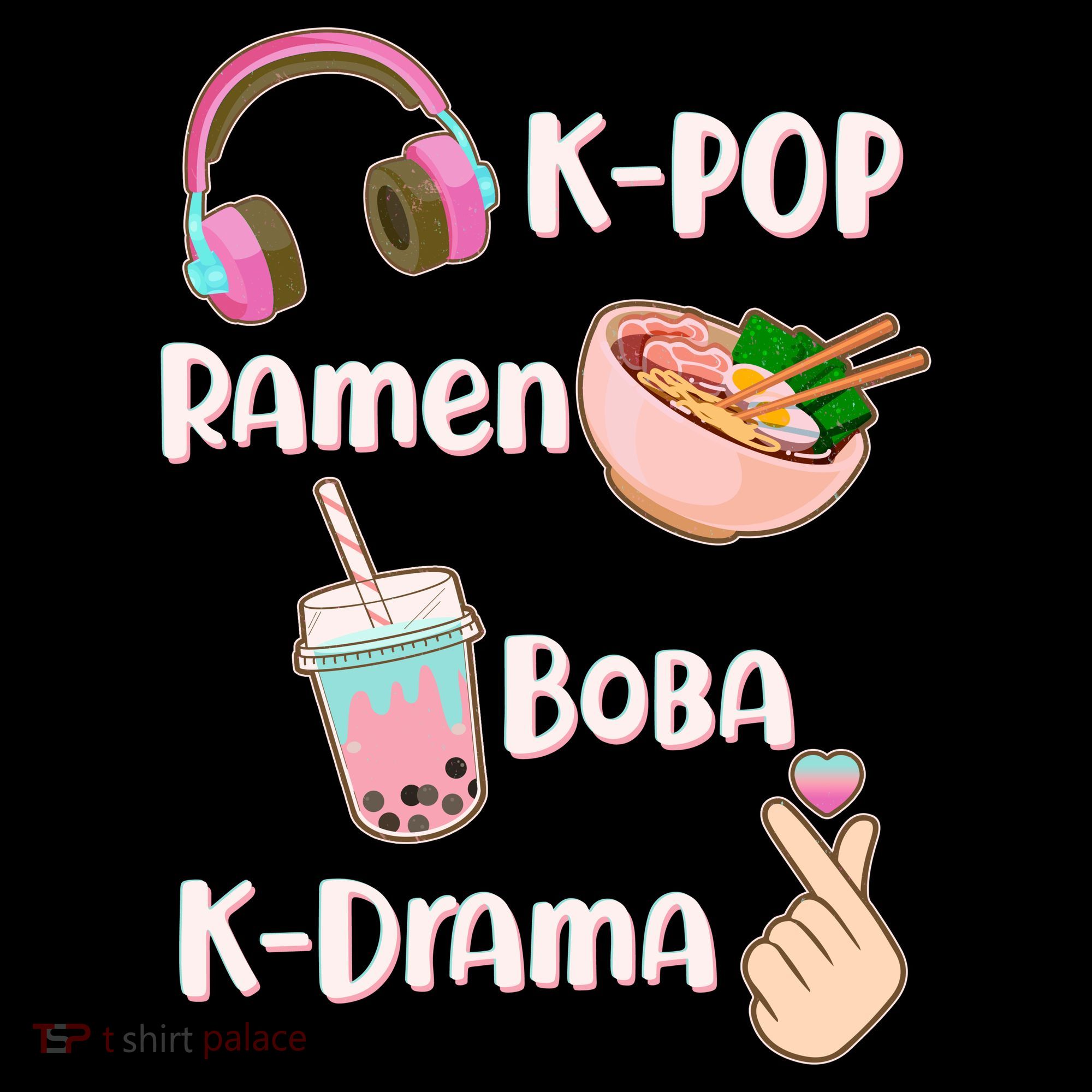 Cute K-Pop Raman Boba K-Drama Women's Hoodie