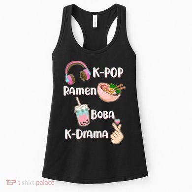 Cute K-Pop Raman Boba K-Drama Women's Tank Top