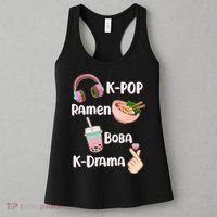 Cute K-Pop Raman Boba K-Drama Women's Tank Top thumb 3