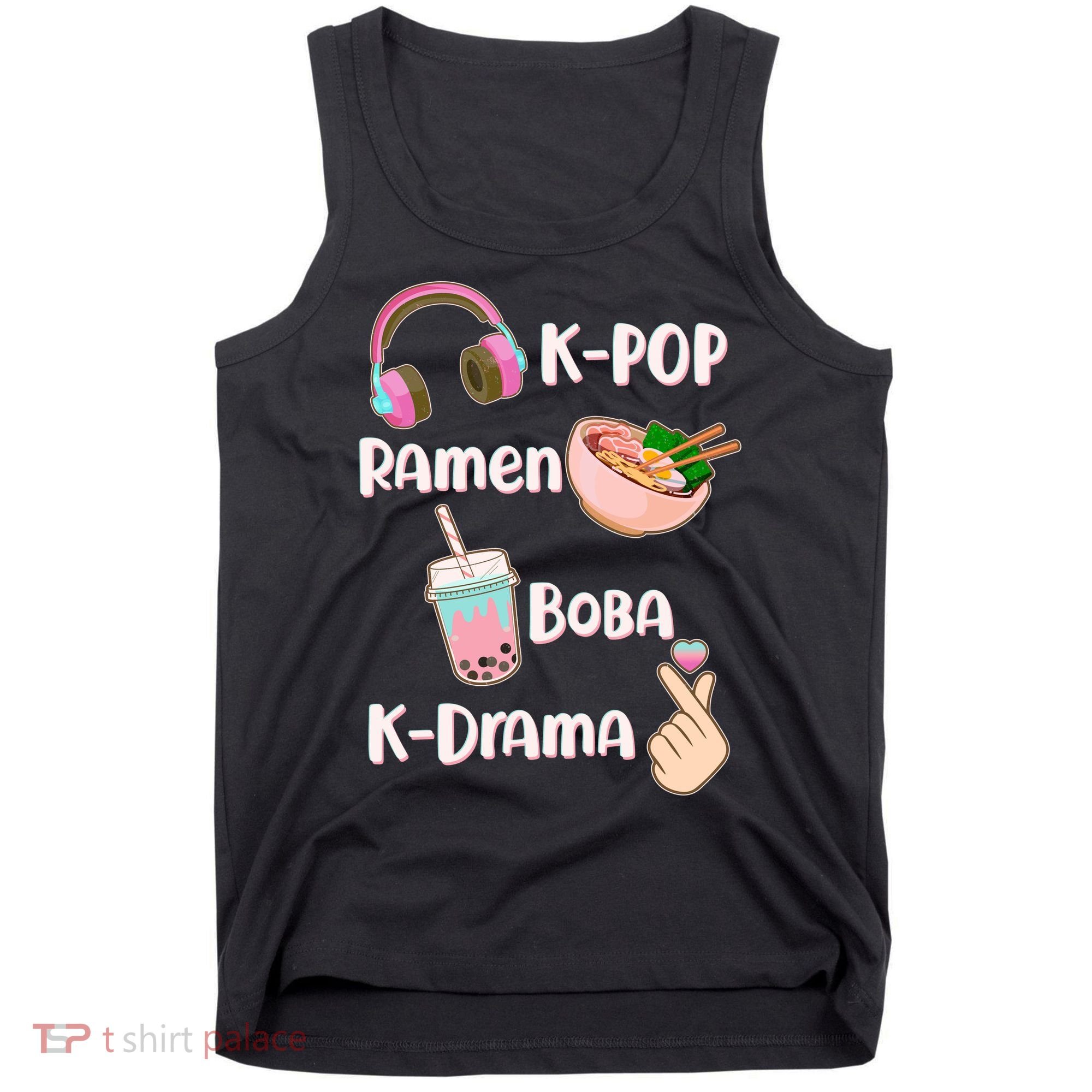Cute K-Pop Raman Boba K-Drama Tank Top