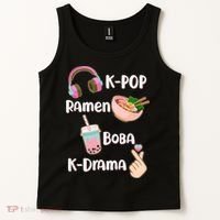 Cute K-Pop Raman Boba K-Drama Tank Top thumb 2