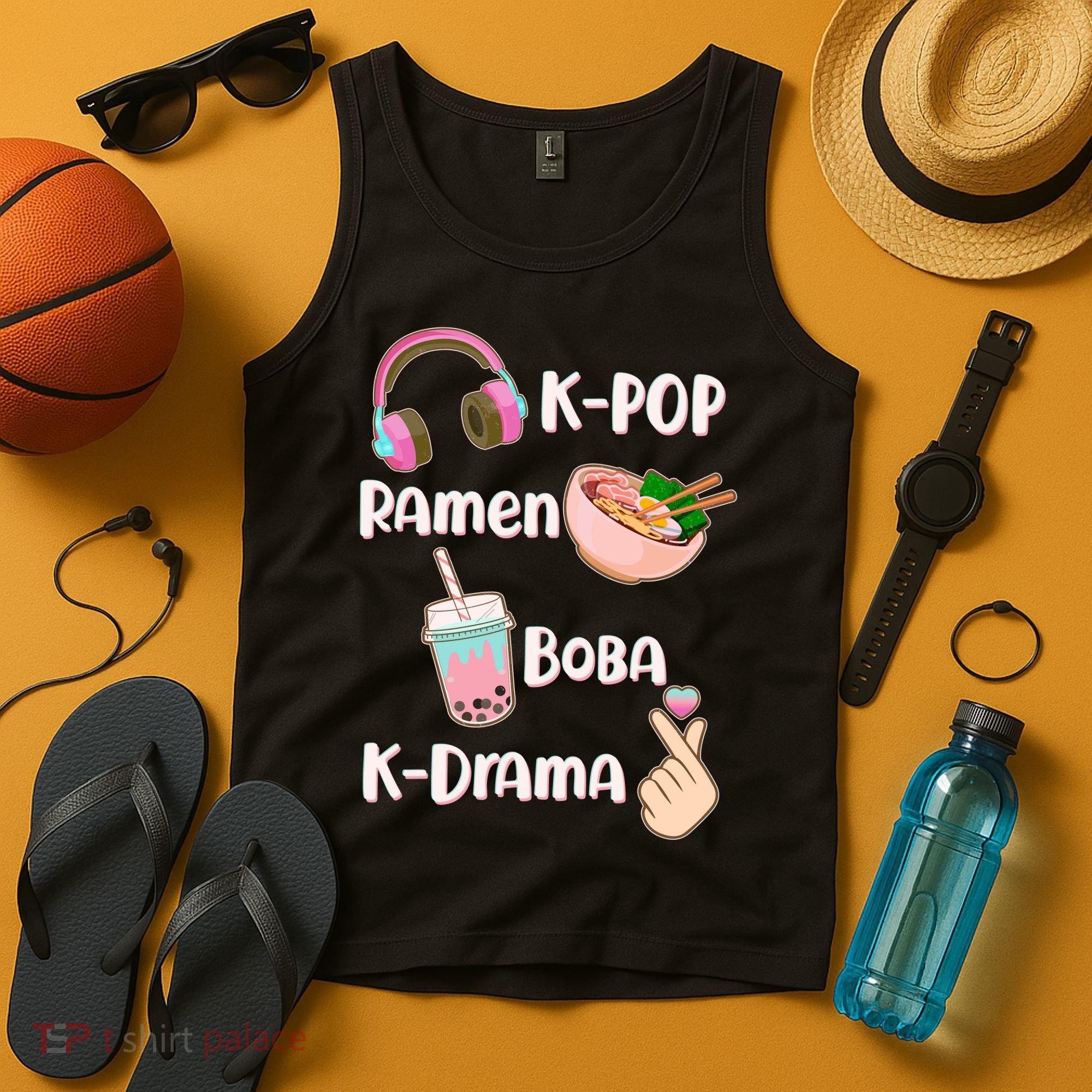 Cute K-Pop Raman Boba K-Drama Tank Top
