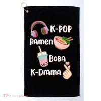 Cute K-Pop Raman Boba K-Drama Golf Towel thumb 0