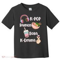 Cute K-Pop Raman Boba K-Drama Toddler T-Shirt thumb 0