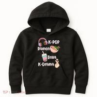 Cute K-Pop Raman Boba K-Drama Kids Hoodie thumb 0