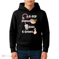 Cute K-Pop Raman Boba K-Drama Kids Hoodie thumb 4