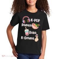 Cute K-Pop Raman Boba K-Drama Kids T-Shirt thumb 2