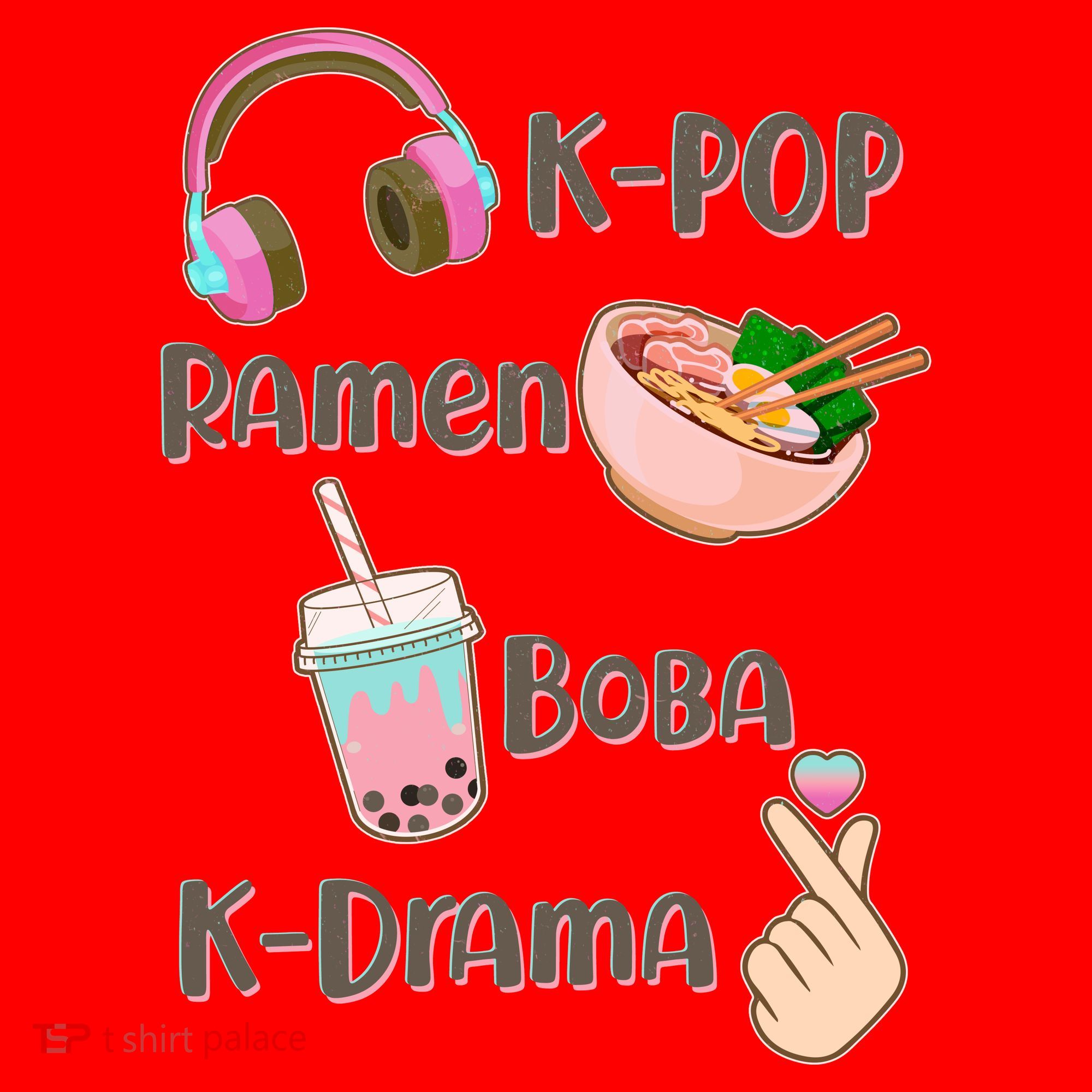 Cute K-Pop Raman Boba K-Drama Santa Hat