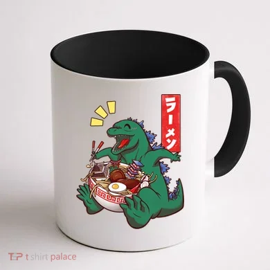 Cute Kaiju Ramen Coffee Mug back
