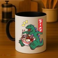 Cute Kaiju Ramen Coffee Mug thumb 4