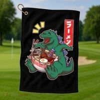 Cute Kaiju Ramen Golf Towel thumb 1