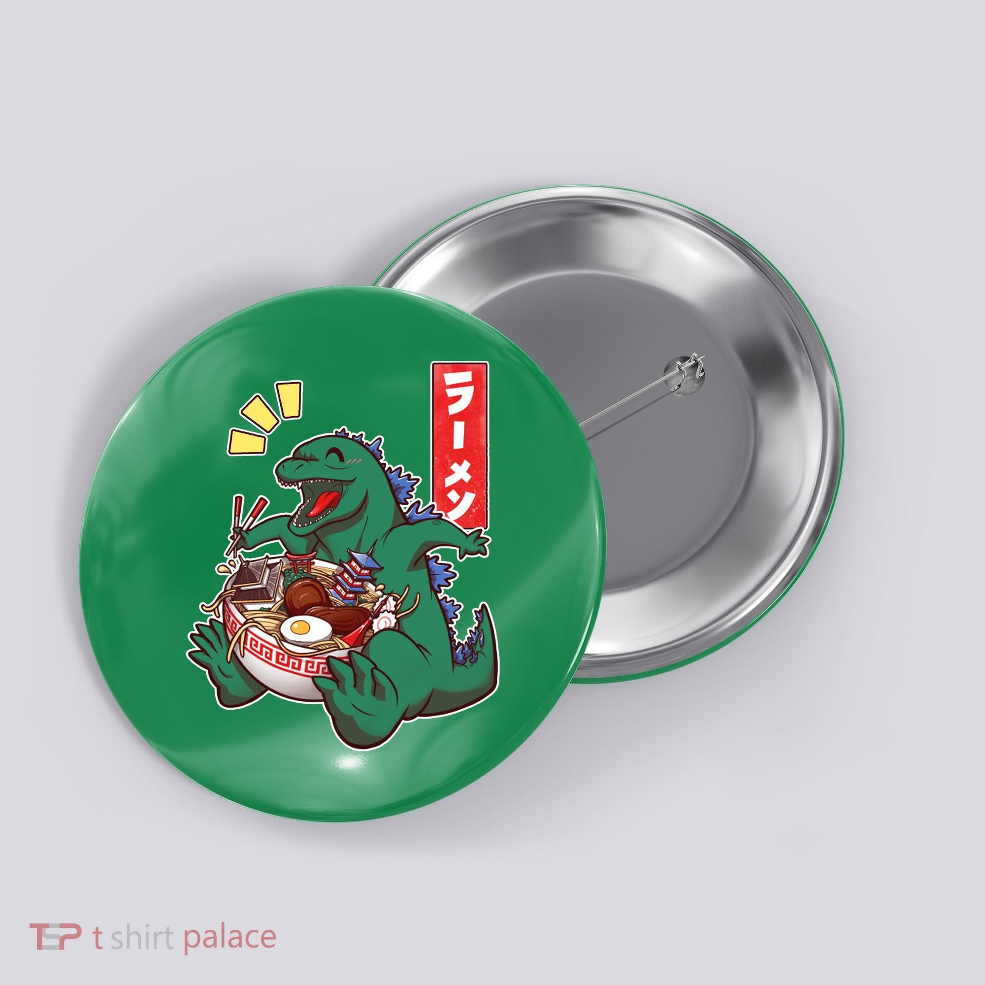 Cute Kaiju Ramen Button