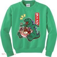 Cute Kaiju Ramen Kids Sweatshirt thumb 0