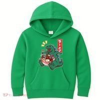 Cute Kaiju Ramen Kids Hoodie thumb 0