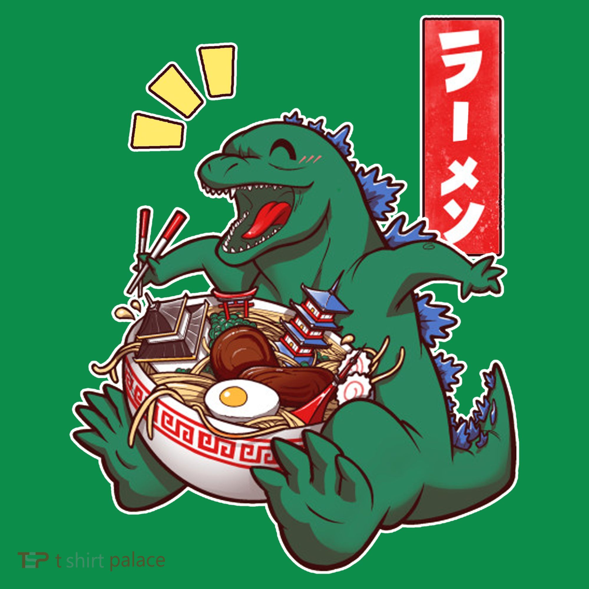 Cute Kaiju Ramen Kids Long Sleeve Shirt