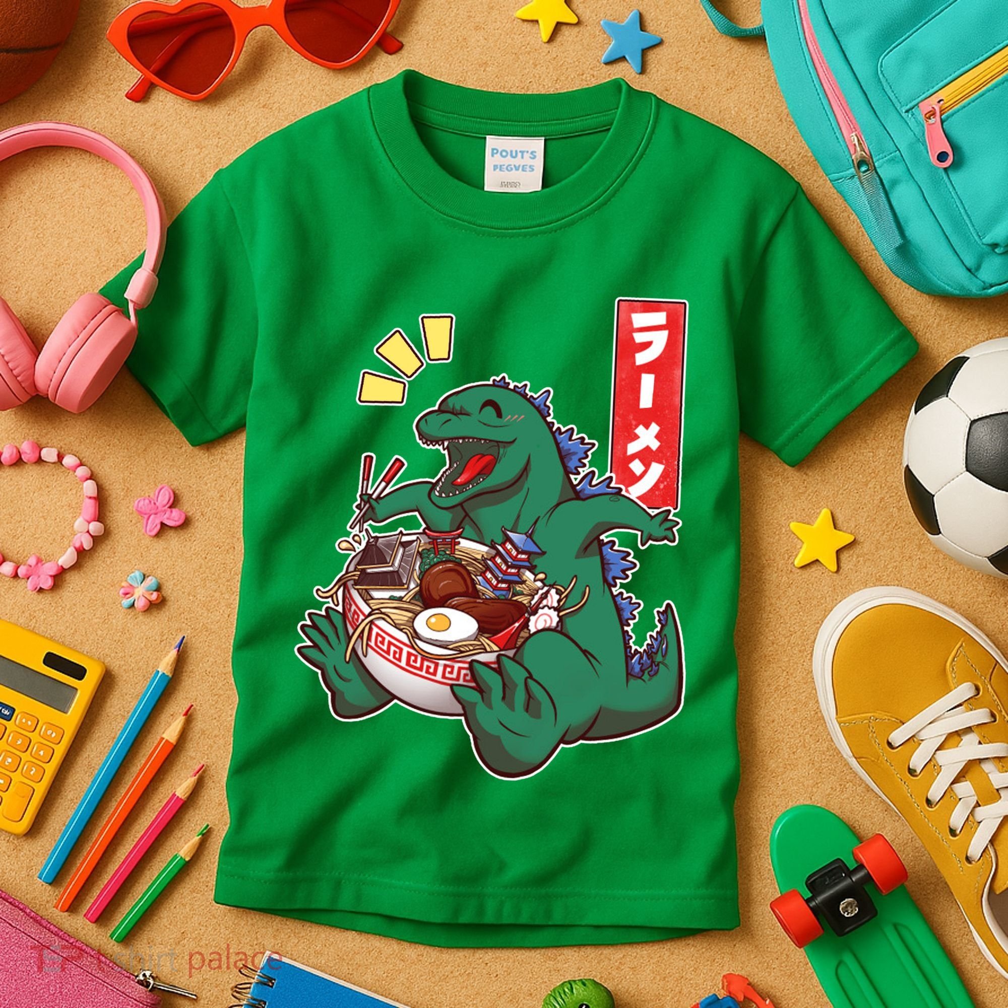 Cute Kaiju Ramen Kids T-Shirt