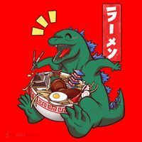 Cute Kaiju Ramen Santa Hat thumb 1