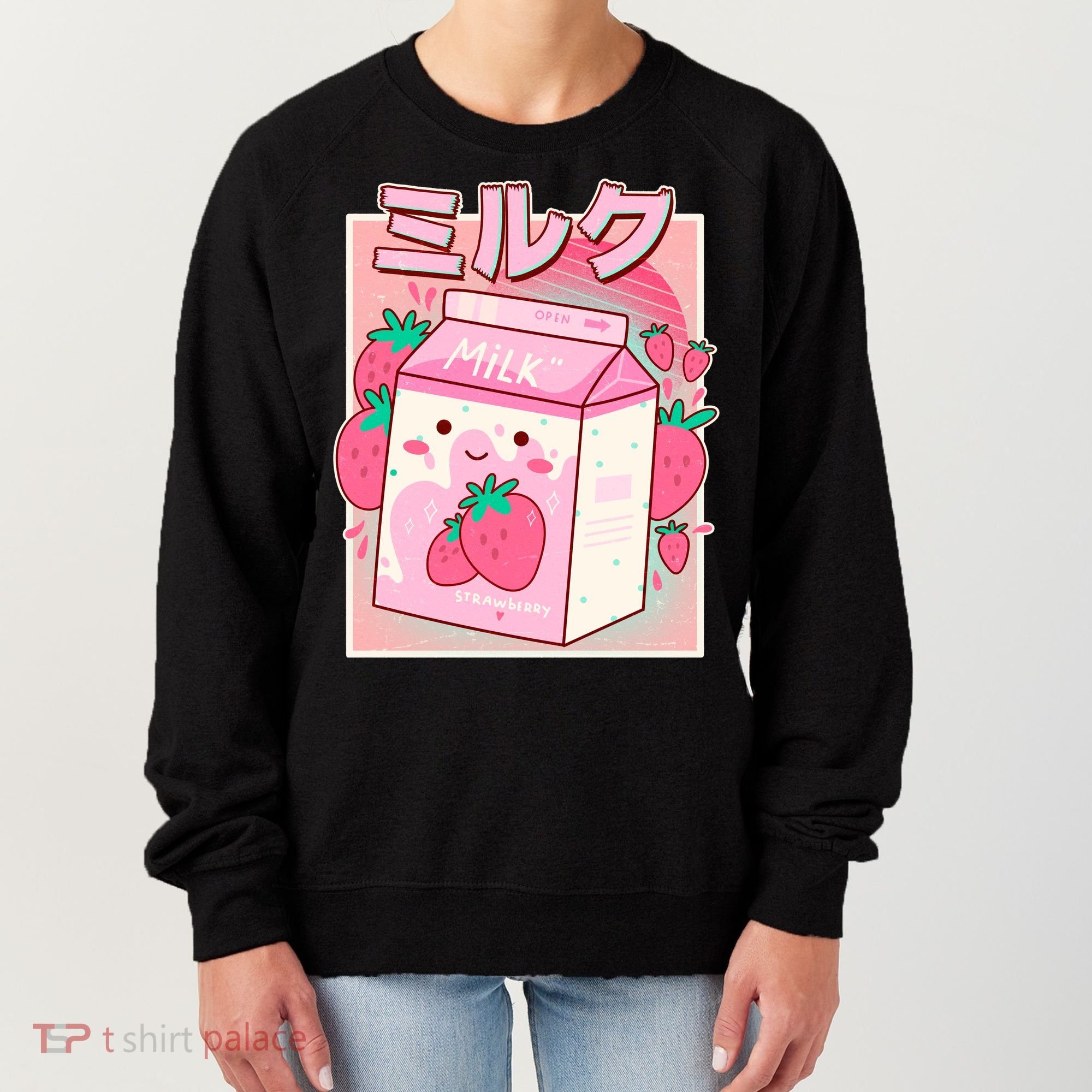 Cute Kawaii Japanese Strawberry Milk Women's Sweatshirt