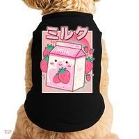 Cute Kawaii Japanese Strawberry Milk Doggie Tank thumb 0