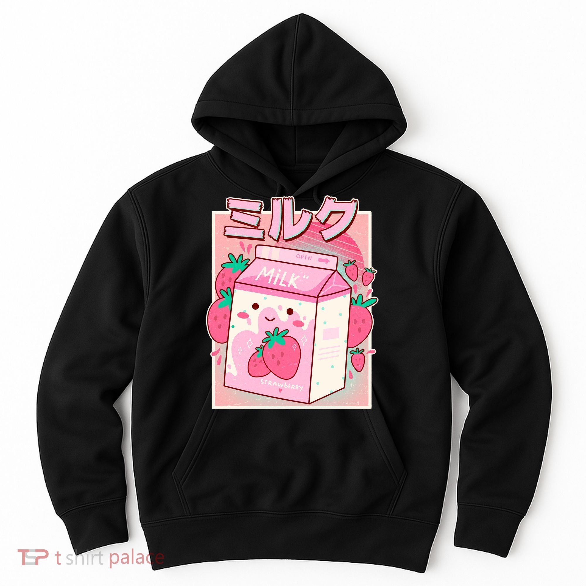 Cute Kawaii Japanese Strawberry Milk Hoodie