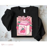 Cute Kawaii Japanese Strawberry Milk Sweatshirt thumb 2
