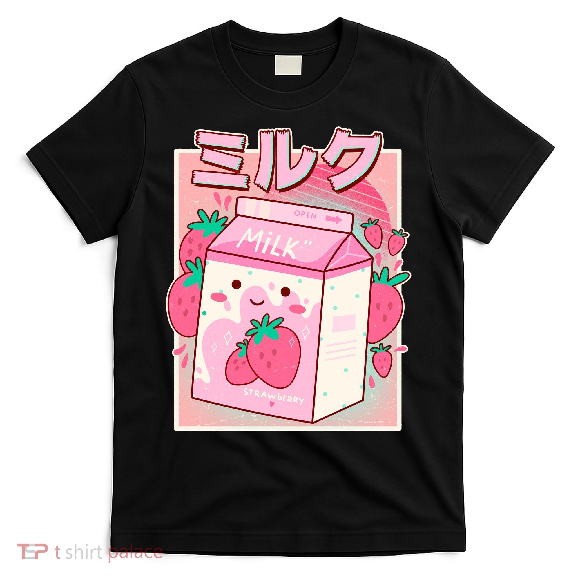Cute Kawaii Japanese Strawberry Milk T-Shirt