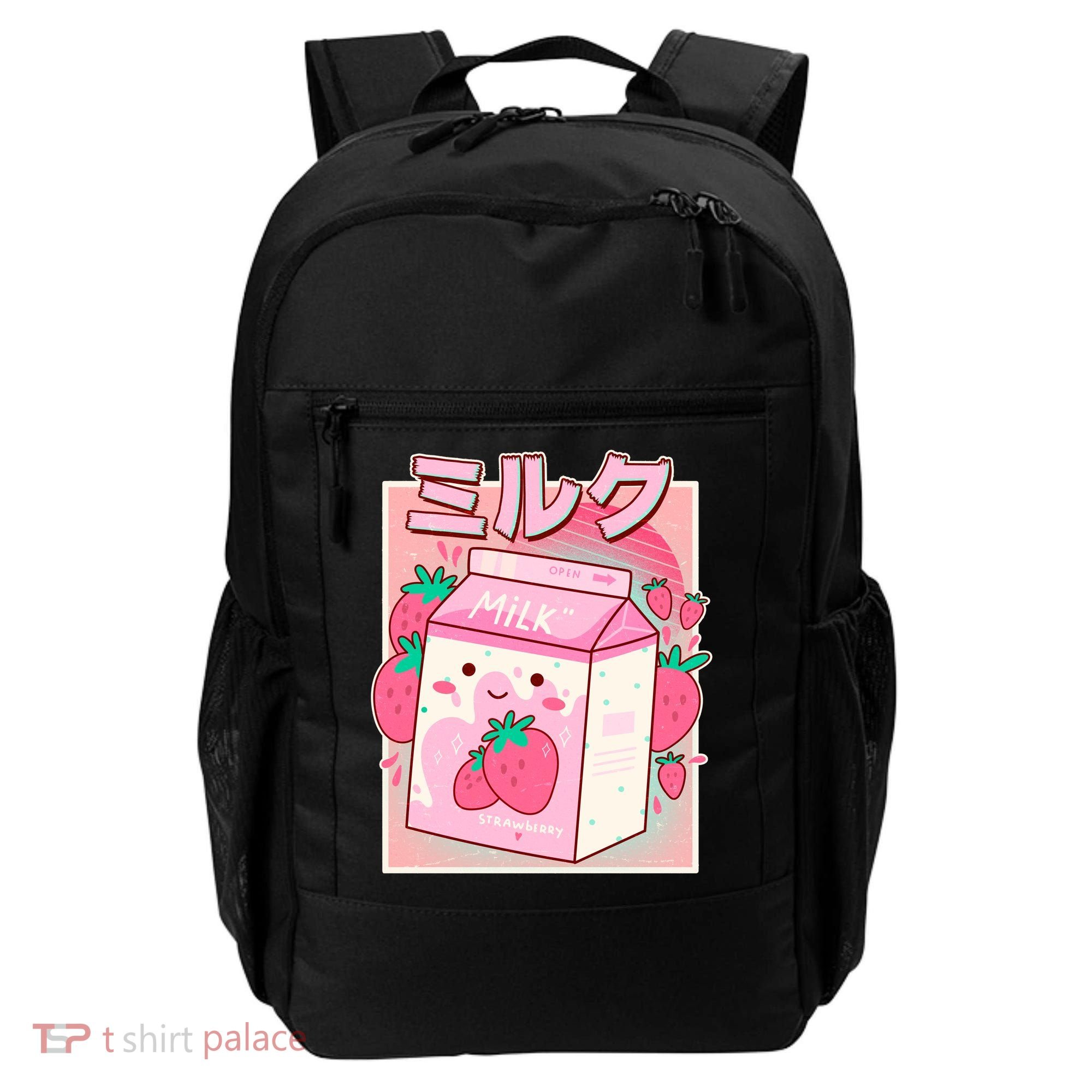 Cute Kawaii Japanese Strawberry Milk Backpack