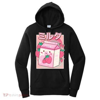Cute Kawaii Japanese Strawberry Milk Women's Hoodie