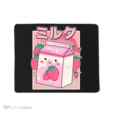 Cute Kawaii Japanese Strawberry Milk Mousepad