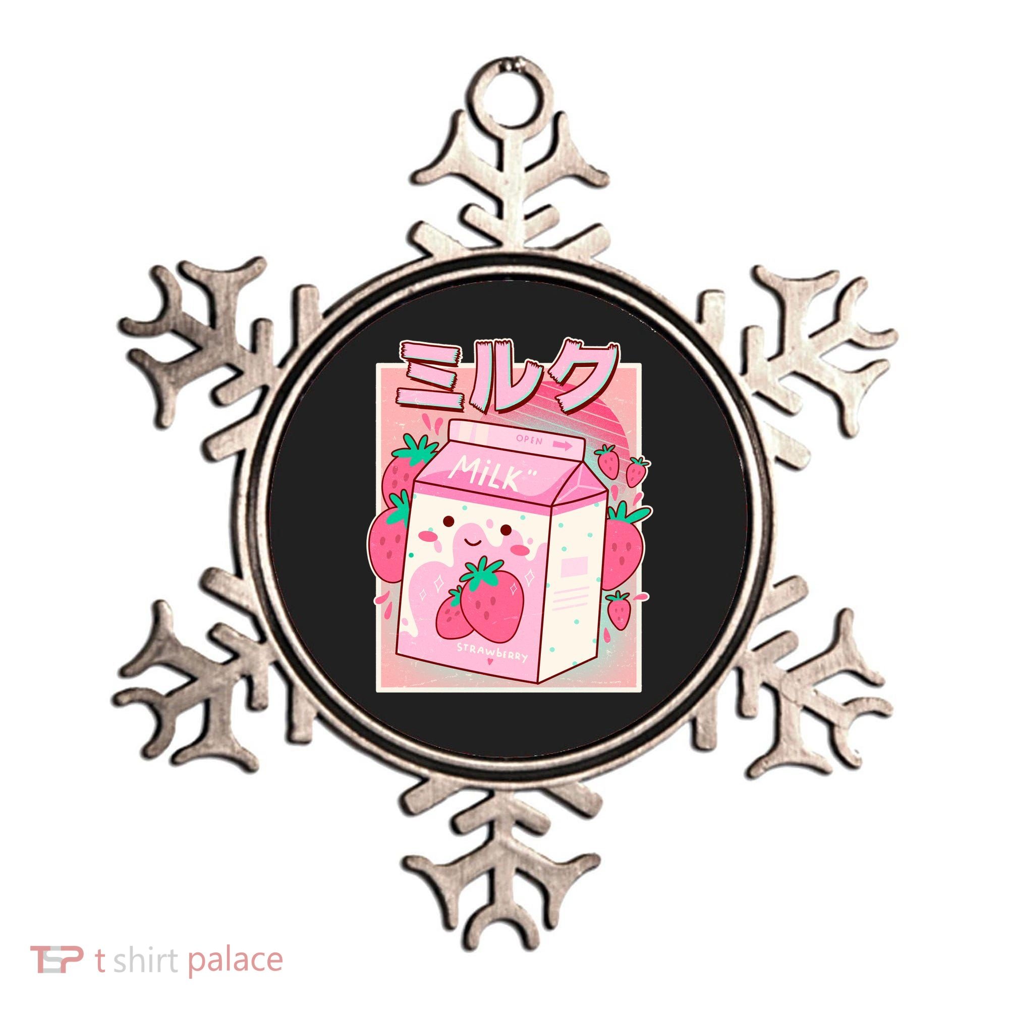 Cute Kawaii Japanese Strawberry Milk Ornament