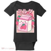 Cute Kawaii Japanese Strawberry Milk Baby Bodysuit thumb 0