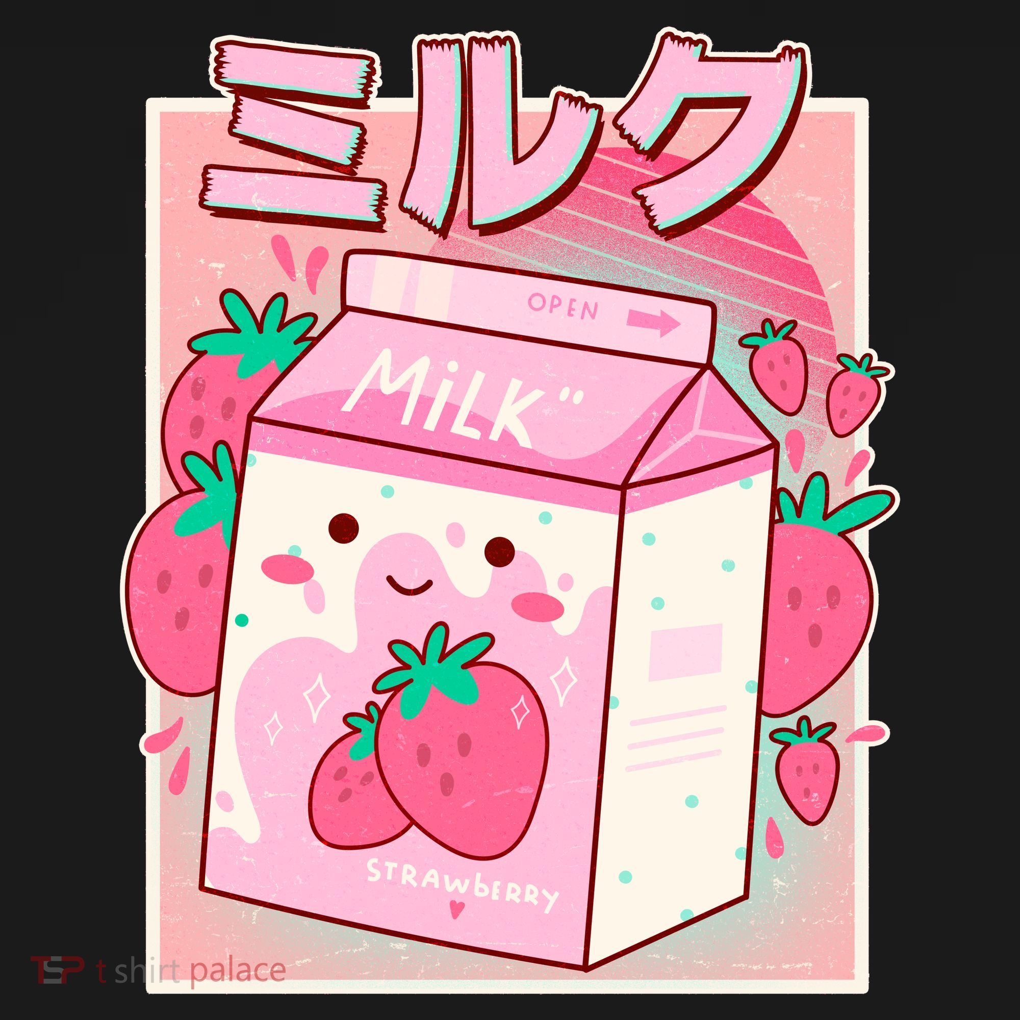 Cute Kawaii Japanese Strawberry Milk Toddler Hoodie