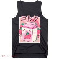 Cute Kawaii Japanese Strawberry Milk Tank Top thumb 0